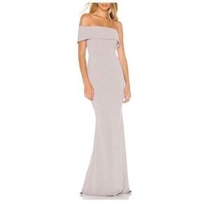 Katie May Gown Dove Grey Off The Shoulder Dress Titan Gown Prom Wedding Party